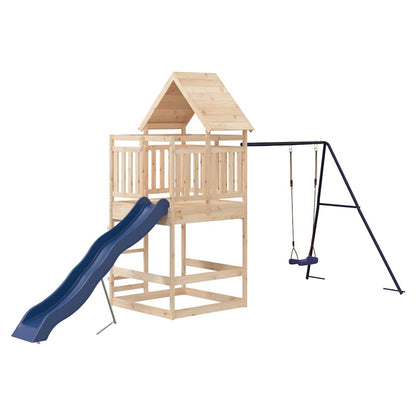 vidaXL Outdoor Playset Solid Wood Pine - Brown - 33194