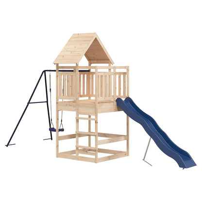 vidaXL Outdoor Playset Solid Wood Pine - Brown - 33194