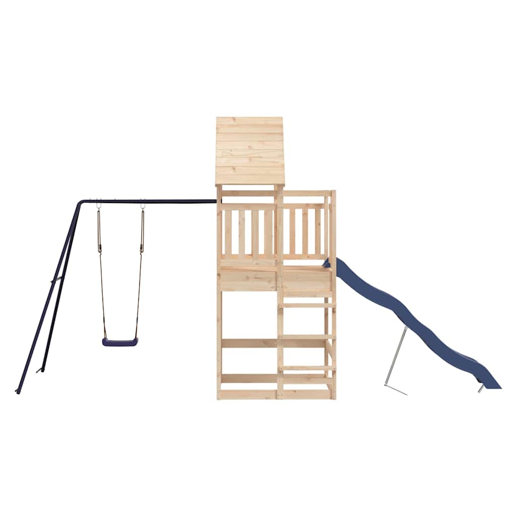 vidaXL Outdoor Playset Solid Wood Pine - Brown - 33194