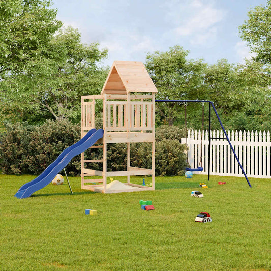 vidaXL Outdoor Playset Solid Wood Pine - Brown - 33194