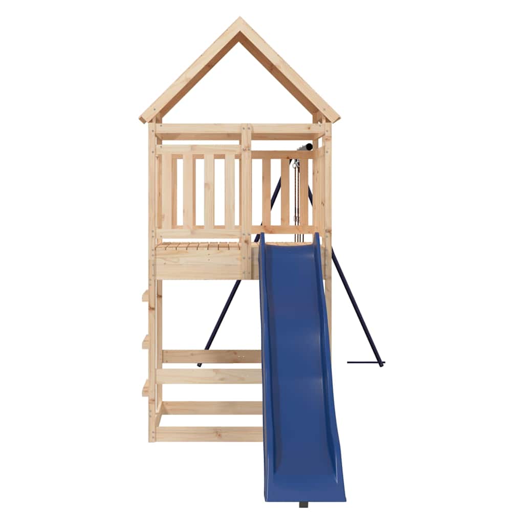 vidaXL Outdoor Playset Solid Wood Pine - Brown - 33214