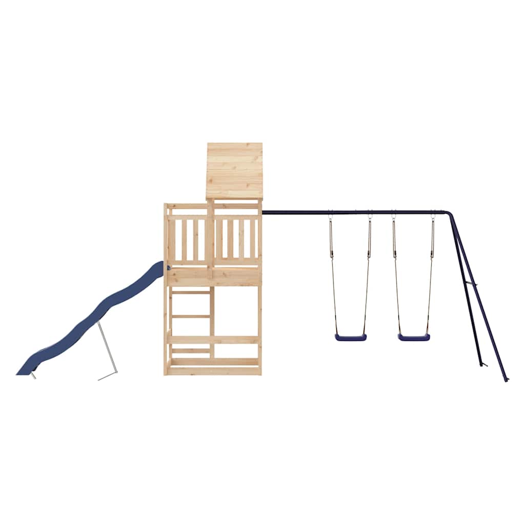 vidaXL Outdoor Playset Solid Wood Pine - Brown - 33214