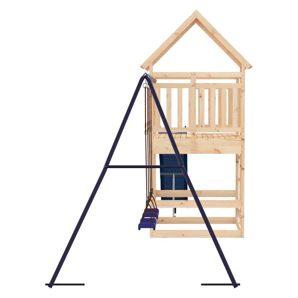 vidaXL Outdoor Playset Solid Wood Pine - Brown - 33214
