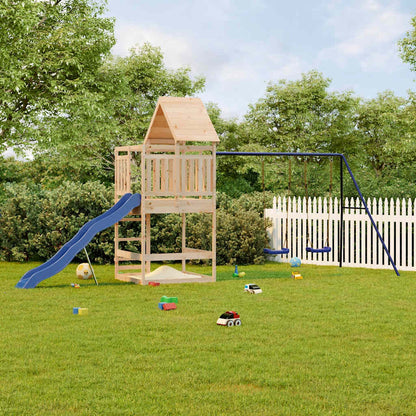 vidaXL Outdoor Playset Solid Wood Pine - Brown - 33214