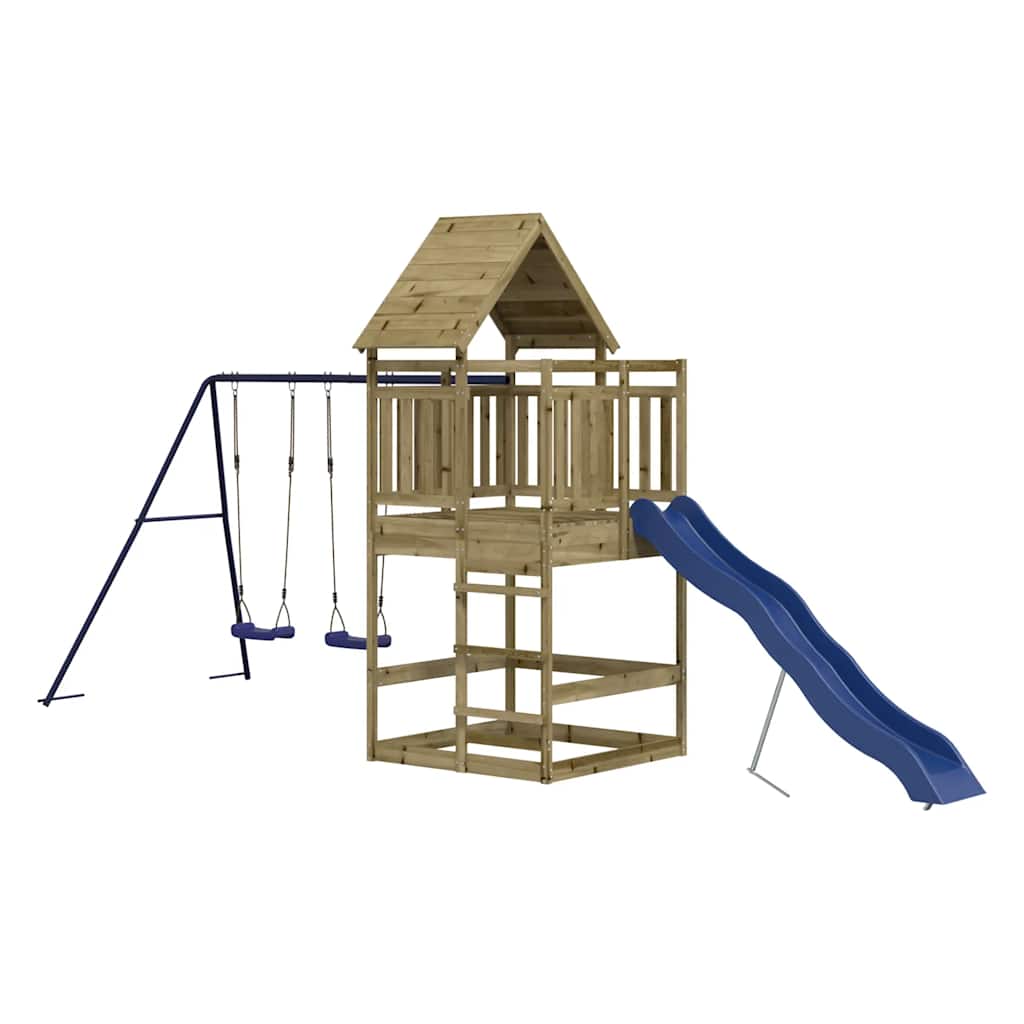 vidaXL Outdoor Playset Impregnated Wood Pine - Brown - 33219