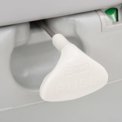 vidaXL Portable Camping Toilet Grey and White 22+12 L HDPE - 41.5 x 36.5 x 42 cm
