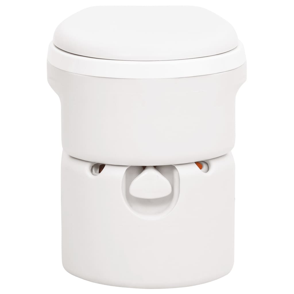 vidaXL Integrated Camping Toilet White 24+17 L HDPE&PP - 53.5 x 37 x 48 cm