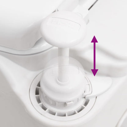 vidaXL Integrated Camping Toilet White 24+17 L HDPE&PP - 53.5 x 37 x 48 cm