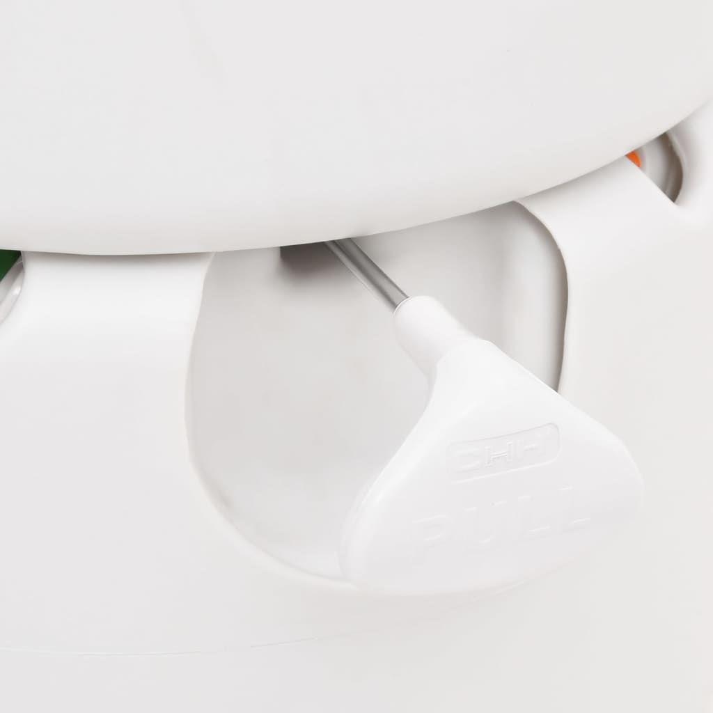 vidaXL Integrated Camping Toilet White 24+17 L HDPE&PP - 53.5 x 37 x 48 cm