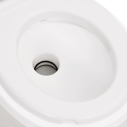 vidaXL Integrated Camping Toilet White 24+17 L HDPE&PP - 53.5 x 37 x 48 cm