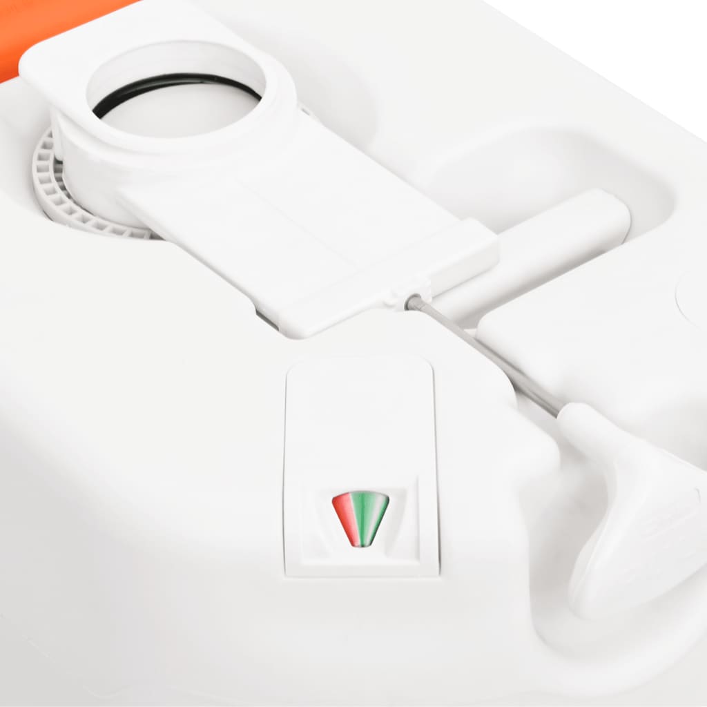 vidaXL Integrated Camping Toilet White 24+17 L HDPE&PP - 53.5 x 37 x 48 cm