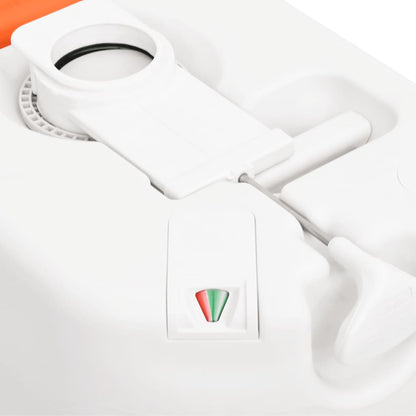 vidaXL Integrated Camping Toilet White 24+17 L HDPE&PP - 53.5 x 37 x 48 cm