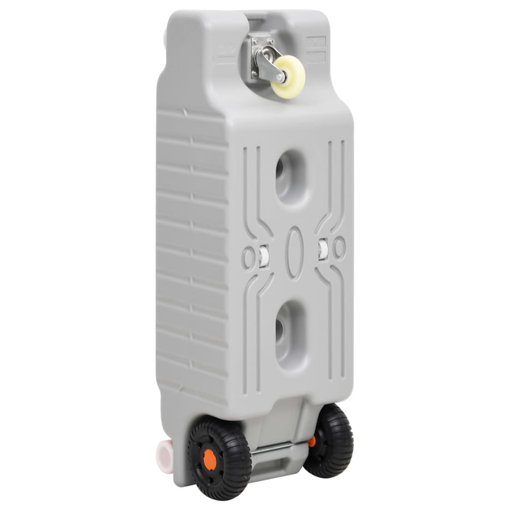 vidaXL Wheeled Water Tank for Camping 75 L Grey - 106 x 37 x 29 cm