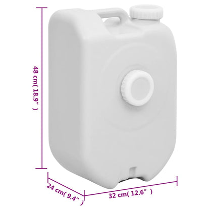 vidaXL Portable Water Tank 24 L Grey - 32 x 24 x 48 cm