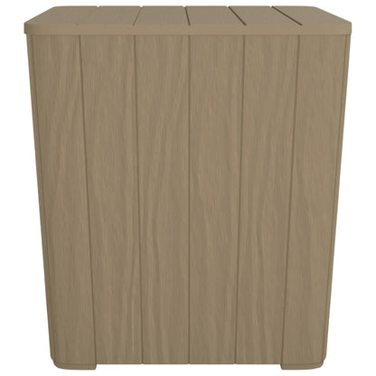 vidaXL Garden Table with Removable Lid Light Brown Polypropylene