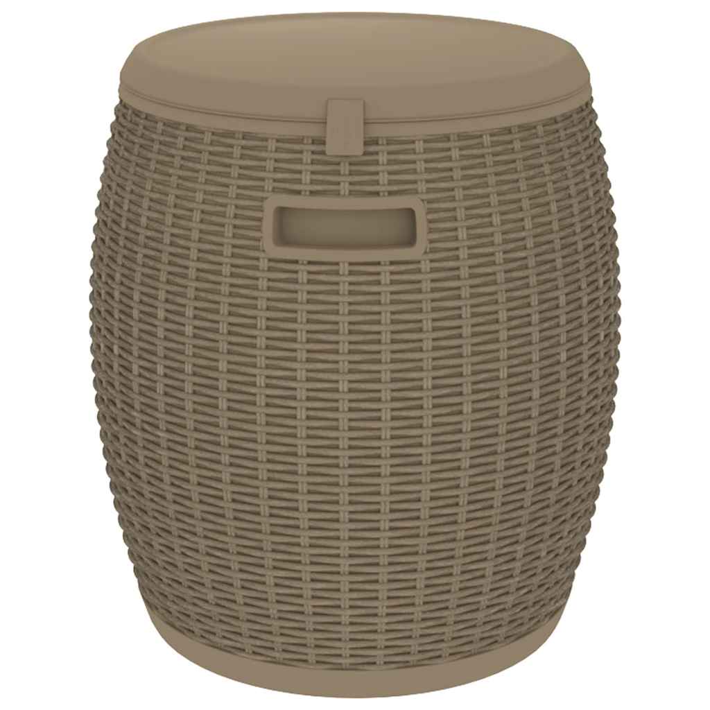 vidaXL 4-in-1 Garden Storage Box Light Brown Polypropylene