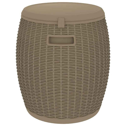 vidaXL 4-in-1 Garden Storage Box Light Brown Polypropylene