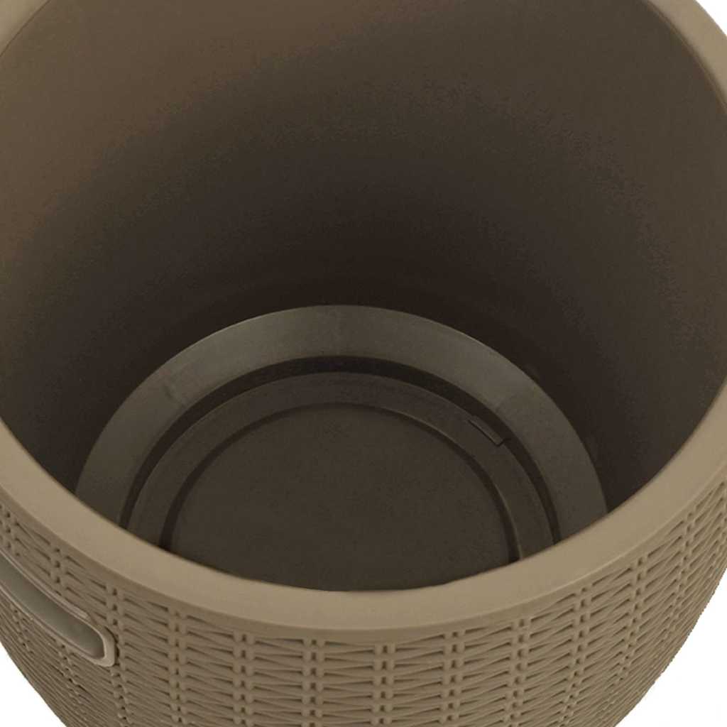 vidaXL 4-in-1 Garden Storage Box Light Brown Polypropylene