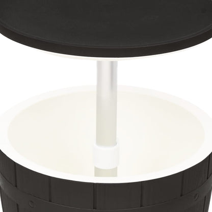 vidaXL 3-in-1 Ice Cooler Table Black Polypropylene - 25292