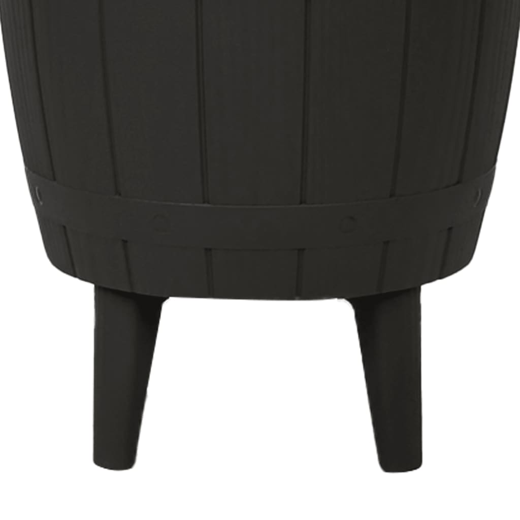 vidaXL 3-in-1 Ice Cooler Table Black Polypropylene - 25292