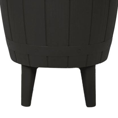 vidaXL 3-in-1 Ice Cooler Table Black Polypropylene - 25292
