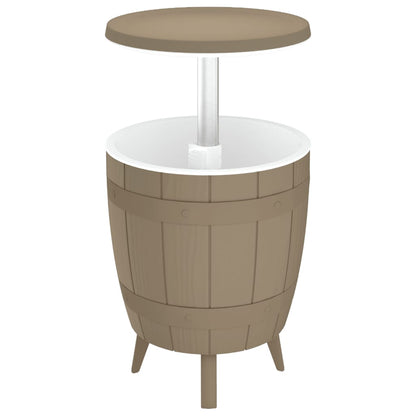 vidaXL 3-in-1 Ice Cooler Table Light Brown Polypropylene - 25305
