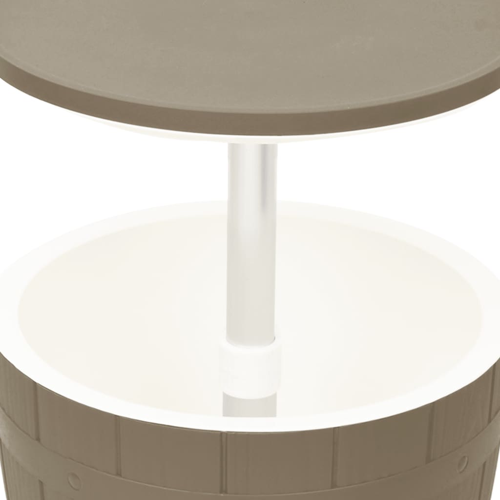 vidaXL 3-in-1 Ice Cooler Table Light Brown Polypropylene - 25305