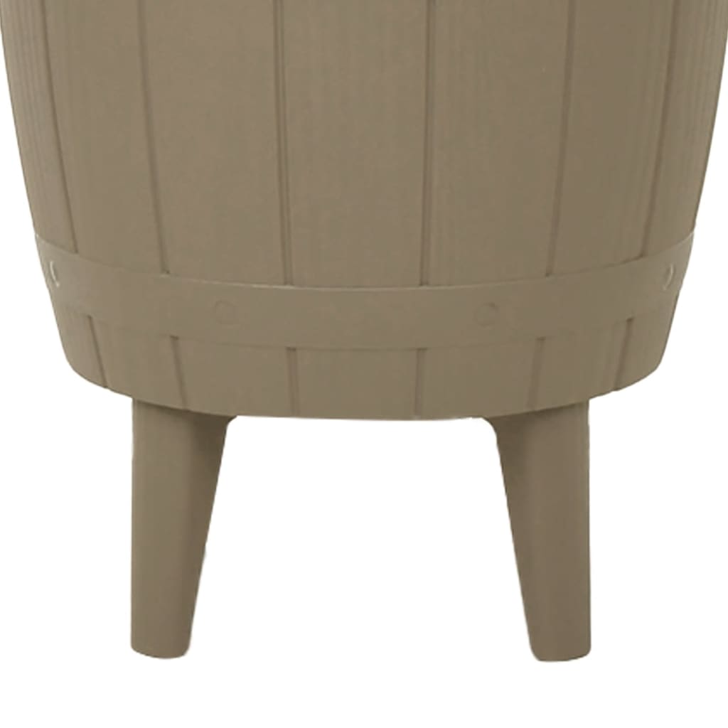 vidaXL 3-in-1 Ice Cooler Table Light Brown Polypropylene - 25305