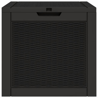 vidaXL Garden Storage Box Black 55.5x43x53 cm Polypropylene - 13936