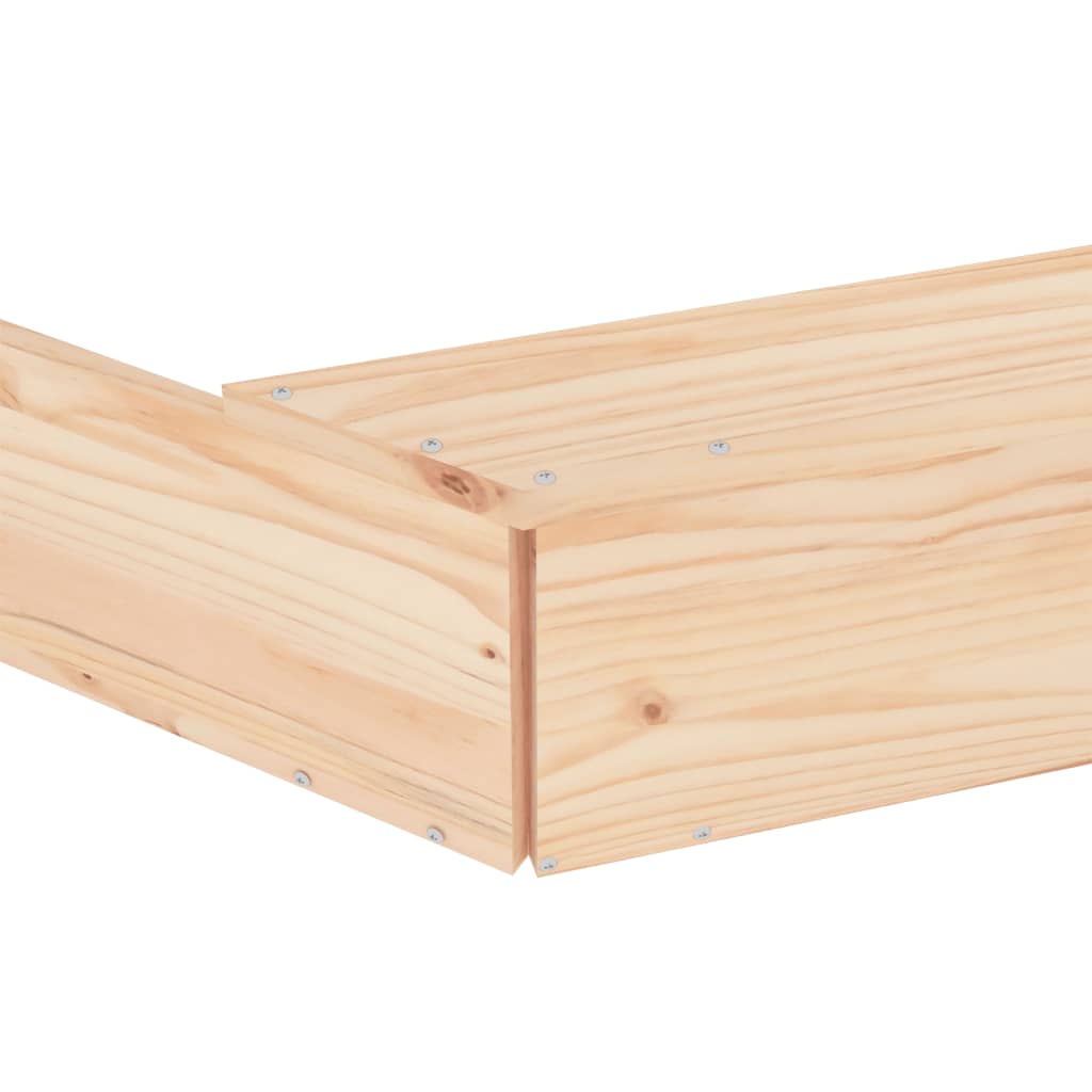 vidaXL Sandbox with Seats Octagon Solid Wood Pine - Brown - 111 x 111 x 20 cm