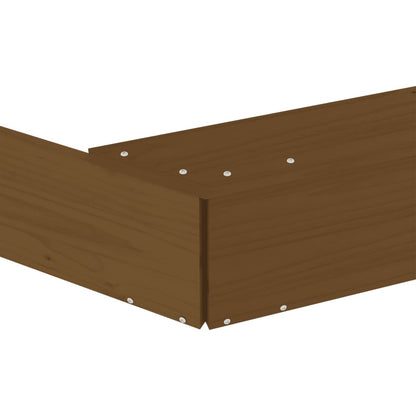 vidaXL Sandbox with Seats Honey Brown Octagon Solid Wood Pine - 159.5 x 159.5 x 20 cm