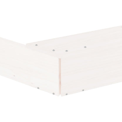 vidaXL Sandbox with Seats White Octagon Solid Wood Pine - 232 x 232 x 20 cm