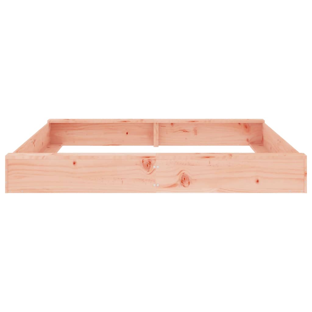 vidaXL Sandbox with Seats Square Solid Wood Douglas - Brown - 160 x 160 x 20 cm