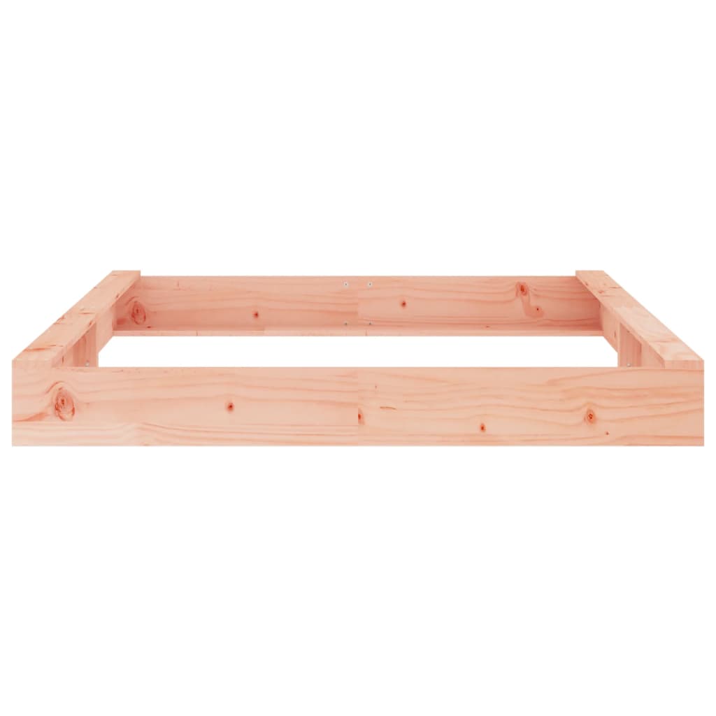 vidaXL Sandbox with Seats Square Solid Wood Douglas - Brown - 160 x 160 x 20 cm