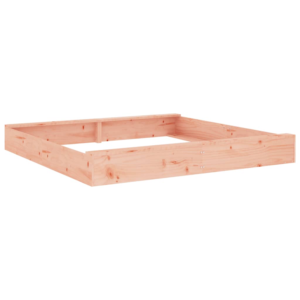 vidaXL Sandbox with Seats Square Solid Wood Douglas - Brown - 160 x 160 x 20 cm