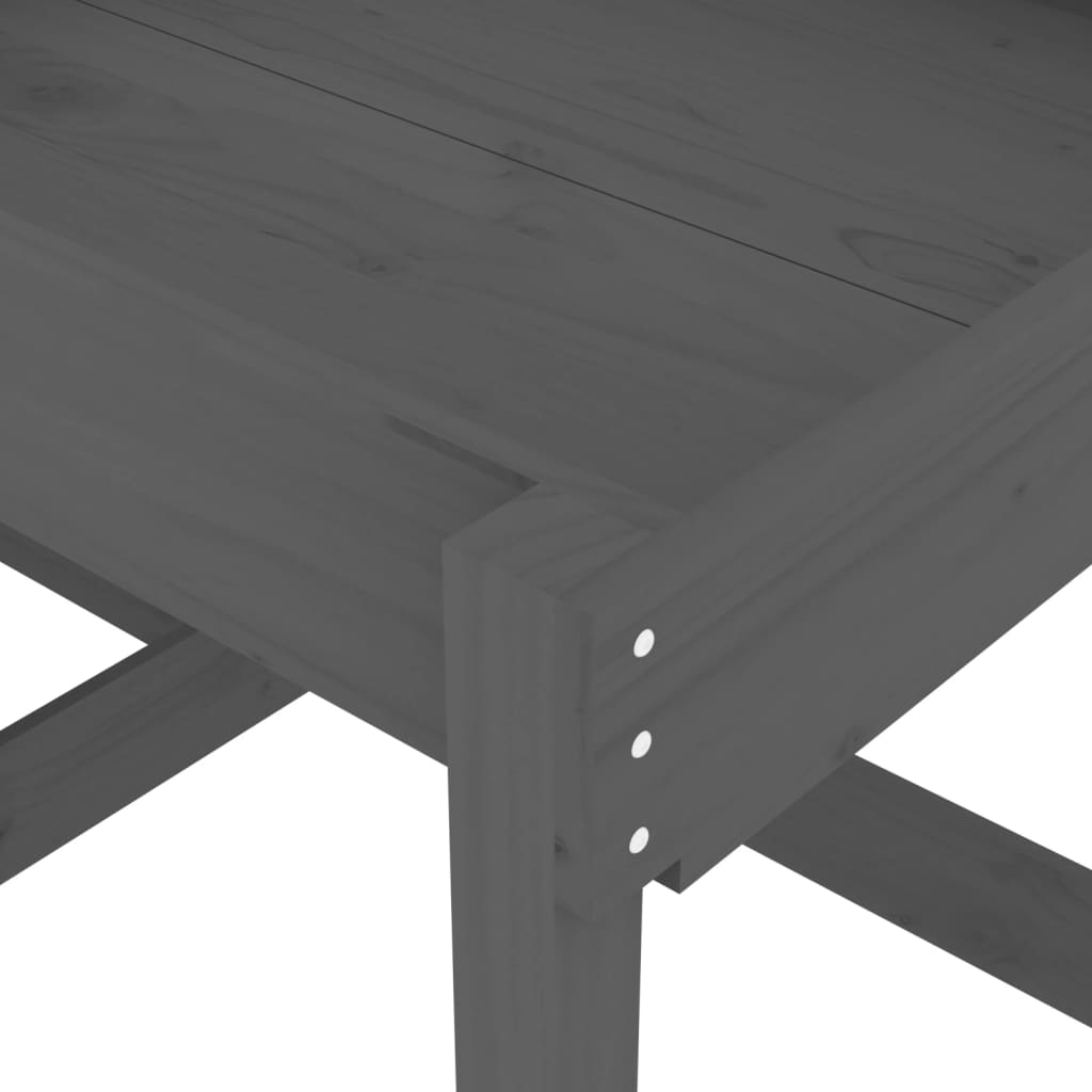 vidaXL Sand Tables 2 pcs Grey Solid Wood Pine - grey pine