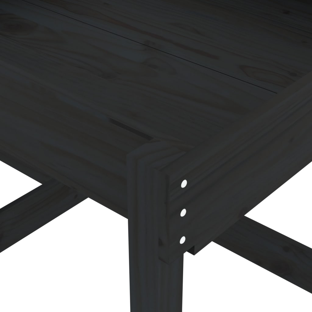 vidaXL Sand Tables 2 pcs Black Solid Wood Pine - black pine