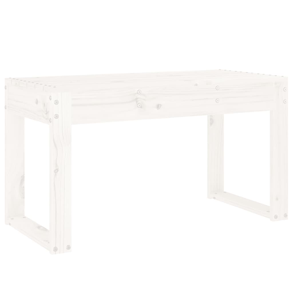 vidaXL Garden Bench White 80x38x45 cm Solid Wood Pine