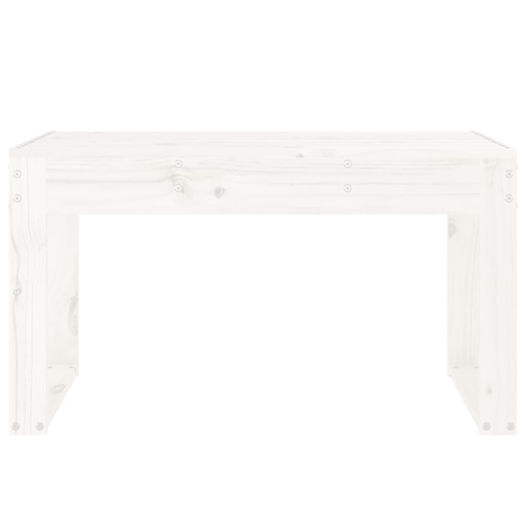 vidaXL Garden Bench White 80x38x45 cm Solid Wood Pine