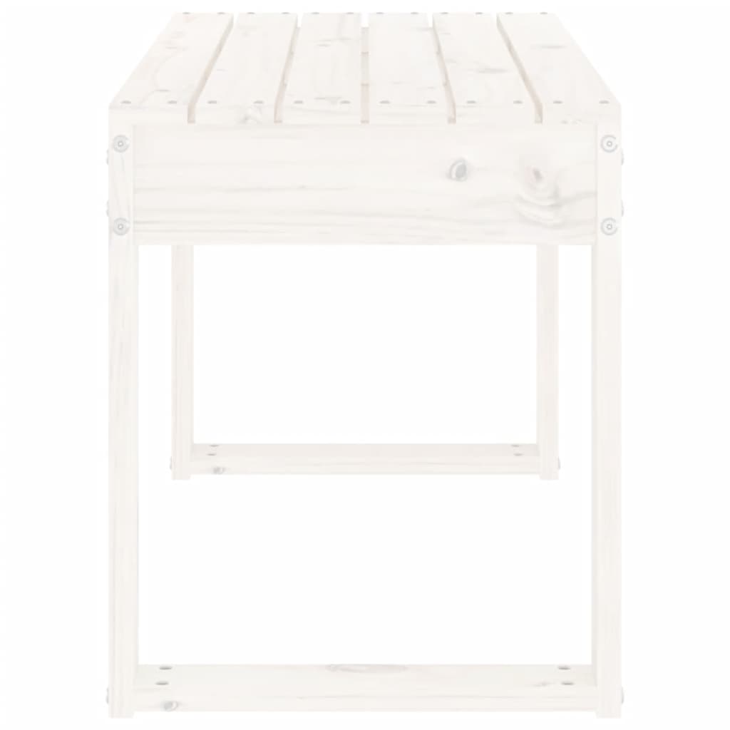 vidaXL Garden Bench White 80x38x45 cm Solid Wood Pine