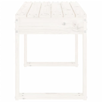 vidaXL Garden Bench White 80x38x45 cm Solid Wood Pine