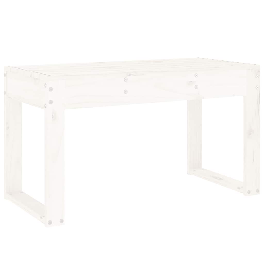 vidaXL Garden Bench White 80x38x45 cm Solid Wood Pine