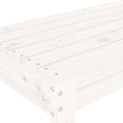 vidaXL Garden Bench White 80x38x45 cm Solid Wood Pine
