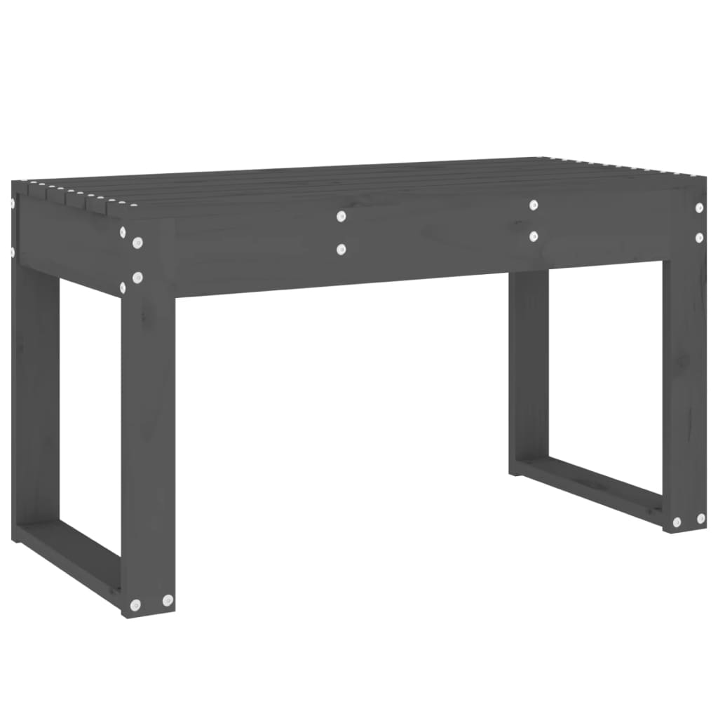vidaXL Garden Bench Grey 80x38x45 cm Solid Wood Pine