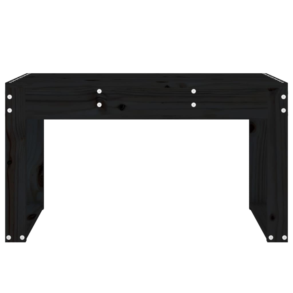 vidaXL Garden Bench Black 80x38x45 cm Solid Wood Pine