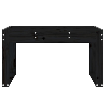 vidaXL Garden Bench Black 80x38x45 cm Solid Wood Pine