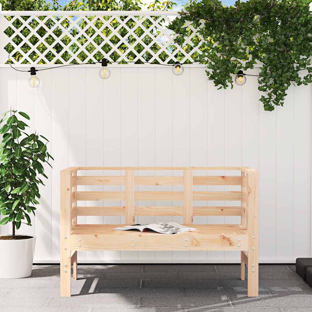 vidaXL Garden Bench 111.5x53x71 cm Solid Wood Pine - Brown