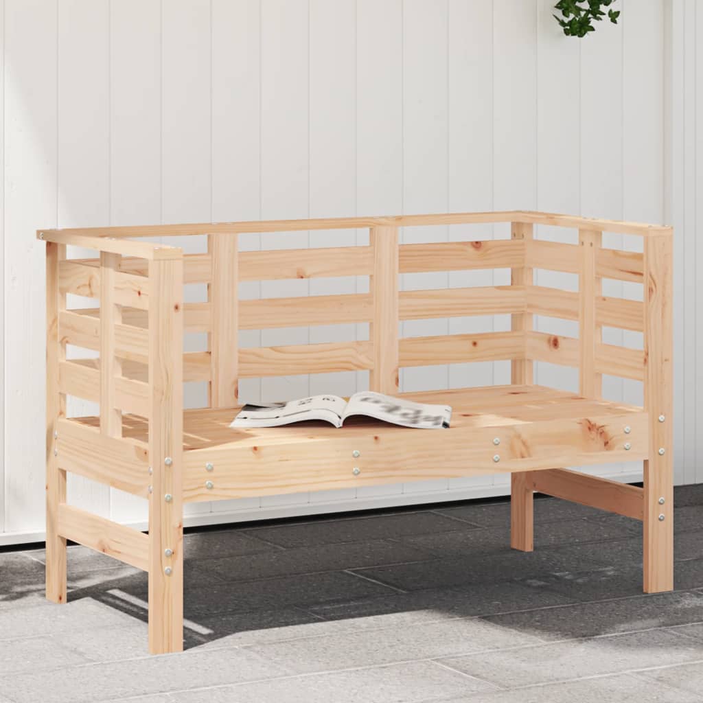 vidaXL Garden Bench 111.5x53x71 cm Solid Wood Pine - Brown