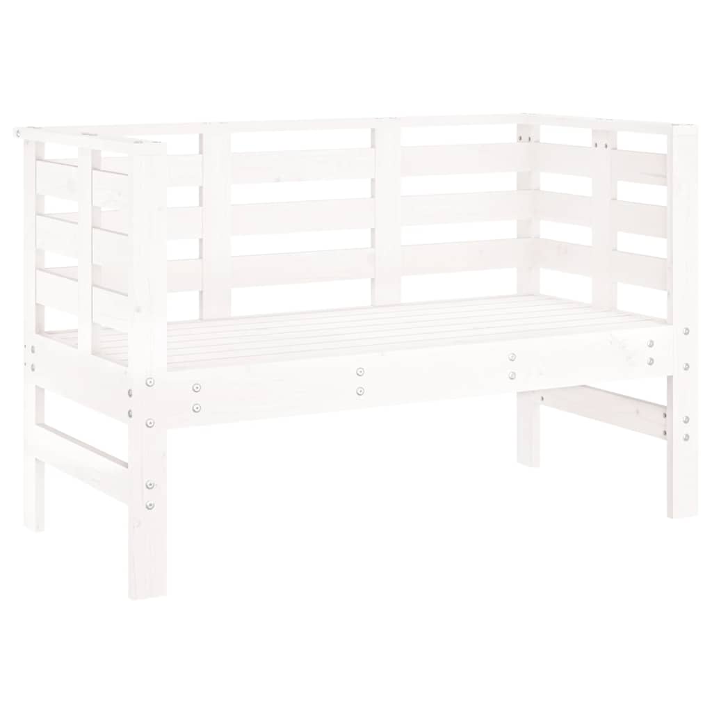 vidaXL Garden Bench White 111.5x53x71 cm Solid Wood Pine