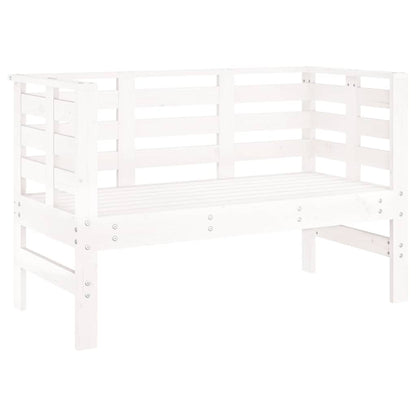 vidaXL Garden Bench White 111.5x53x71 cm Solid Wood Pine